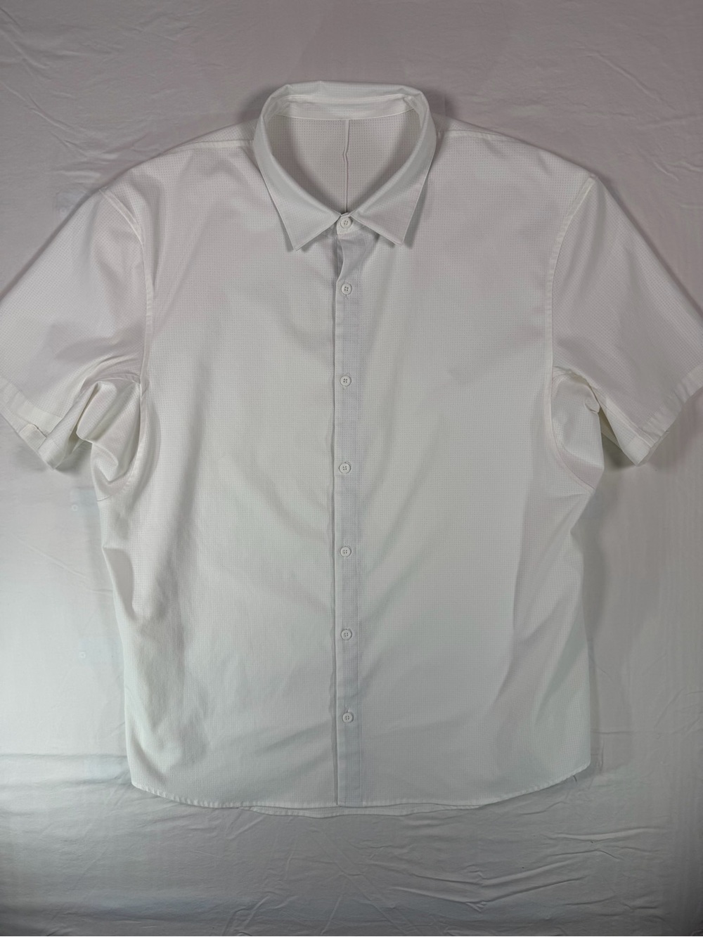 Lululemon Commission Short Sleeve Button Up Shirt Men’s XL Performance Stretch